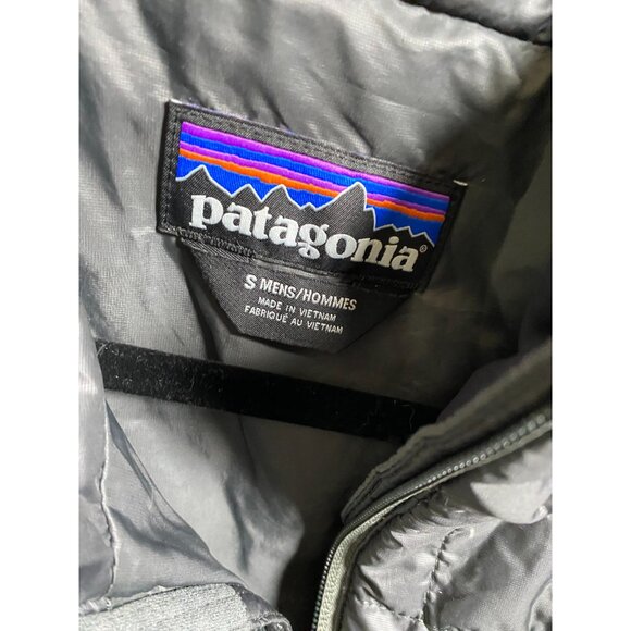 Patagonia Nano Puff vest Gray Men's Size Small Quilted Insulated Embroidered - Picture 16 of 16